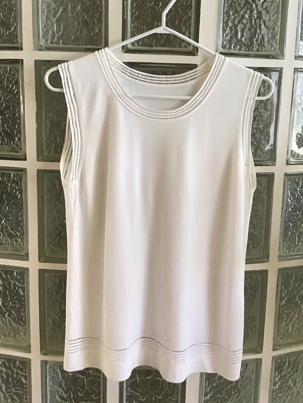 White Knit Sleeveless Top